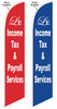 Le Tax 2.5 x 12 Foot Custom Feather Flags ( 2 Flag Package )