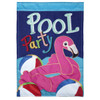 Pool Party Burlap Garden Flag