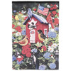 Patriotic Birdhouse Polyester House Flag