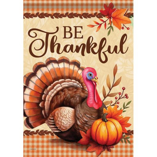 Be Thankful DuraSoft Garden Flag
