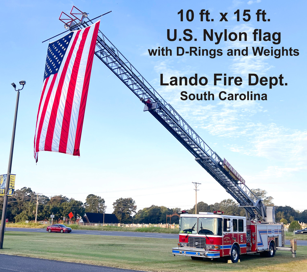 10x15 Nylon Lando Fire Department