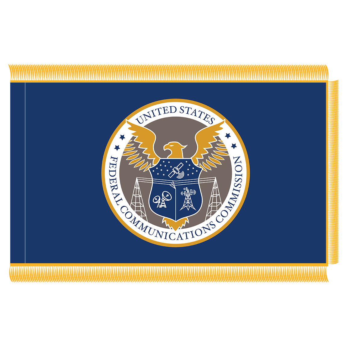 United States Federal Communications Commission (FCC) Fringed Flag