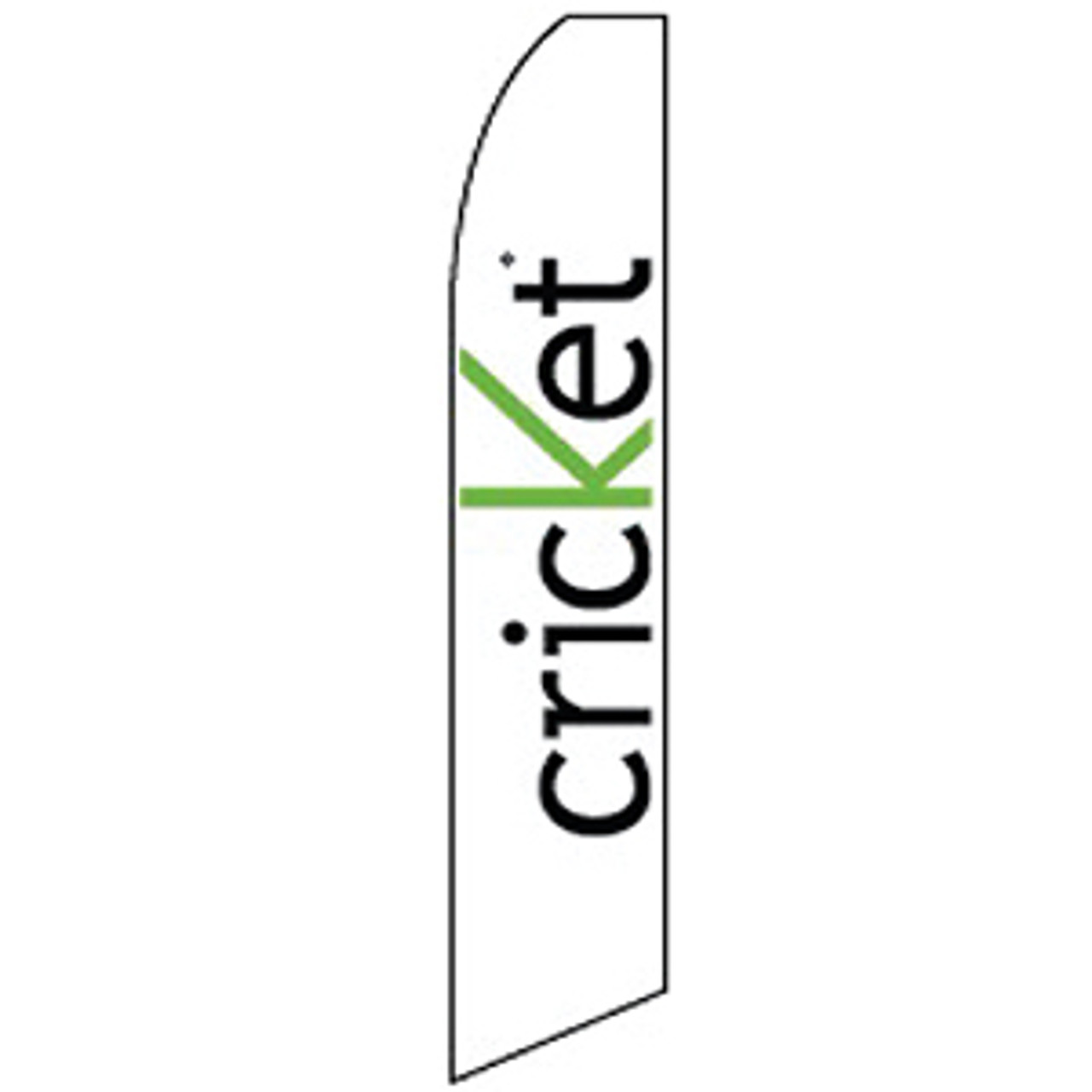 Cricket  (White) Feather Flag