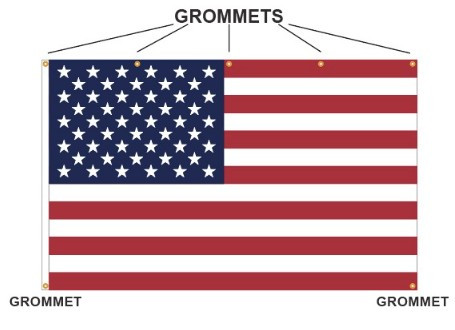 Hanger / Warehouse 5x8 Ft USA Polyester Flag With Grommets