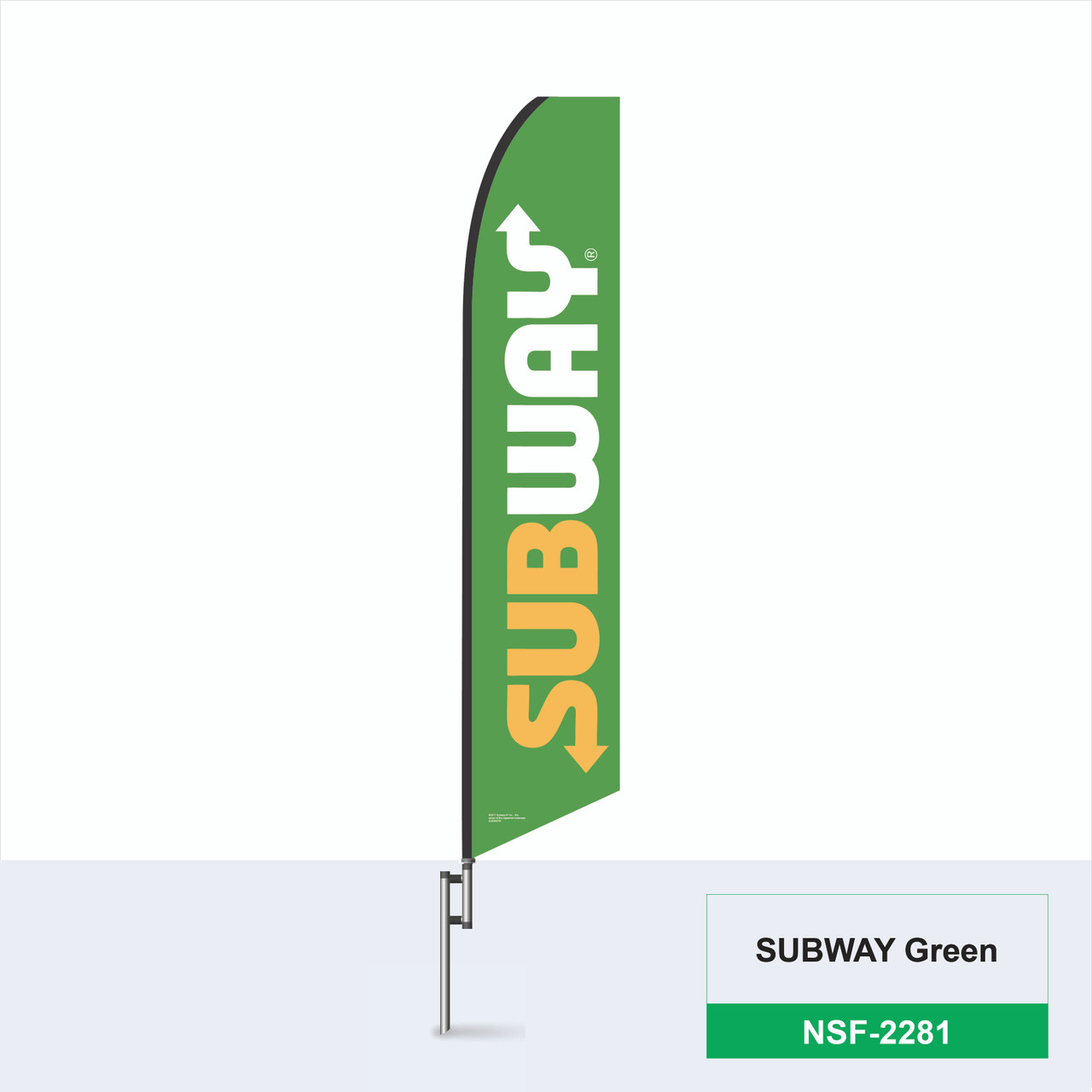  Subway Feather Flag (green)