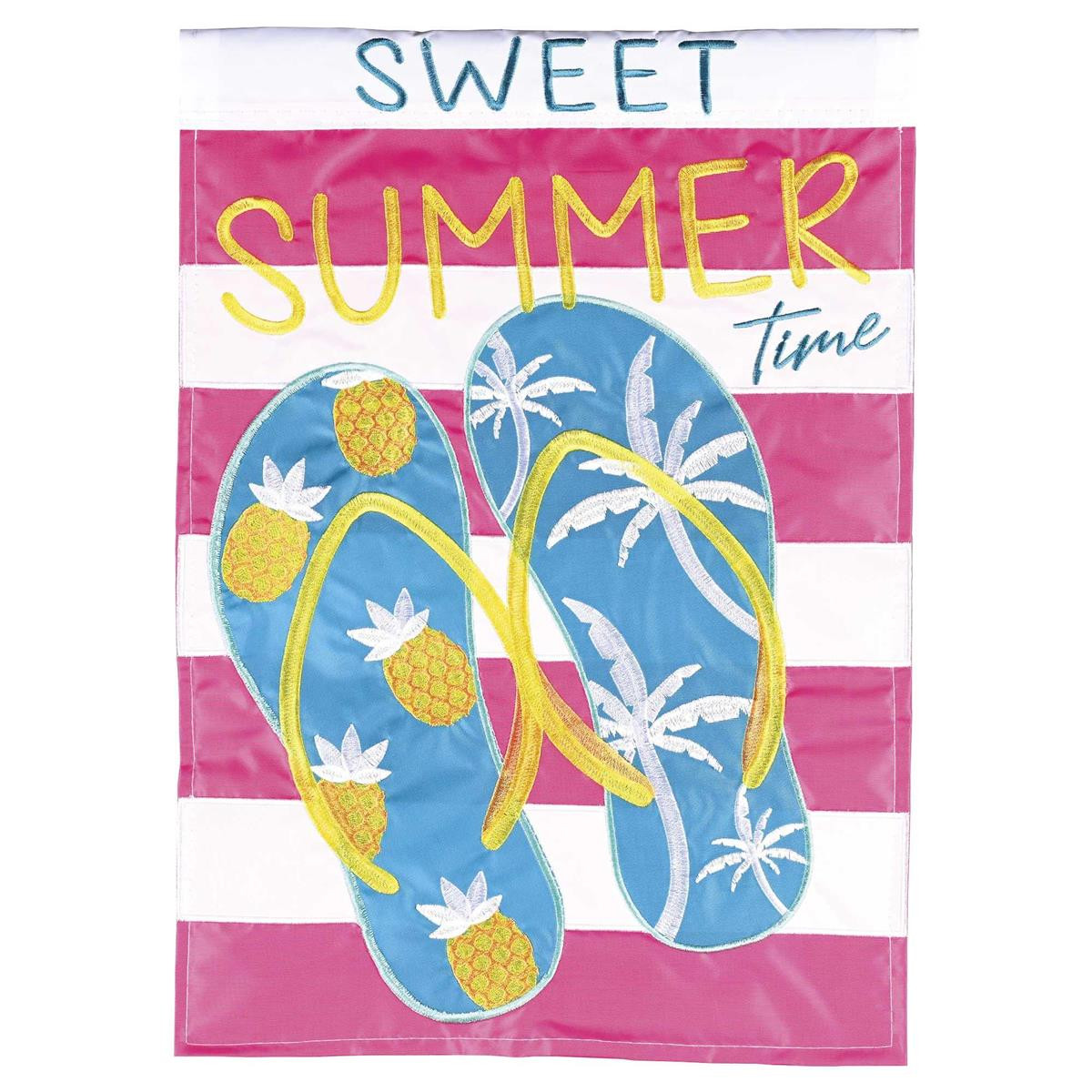 Sweet Summer Applique House Flag
