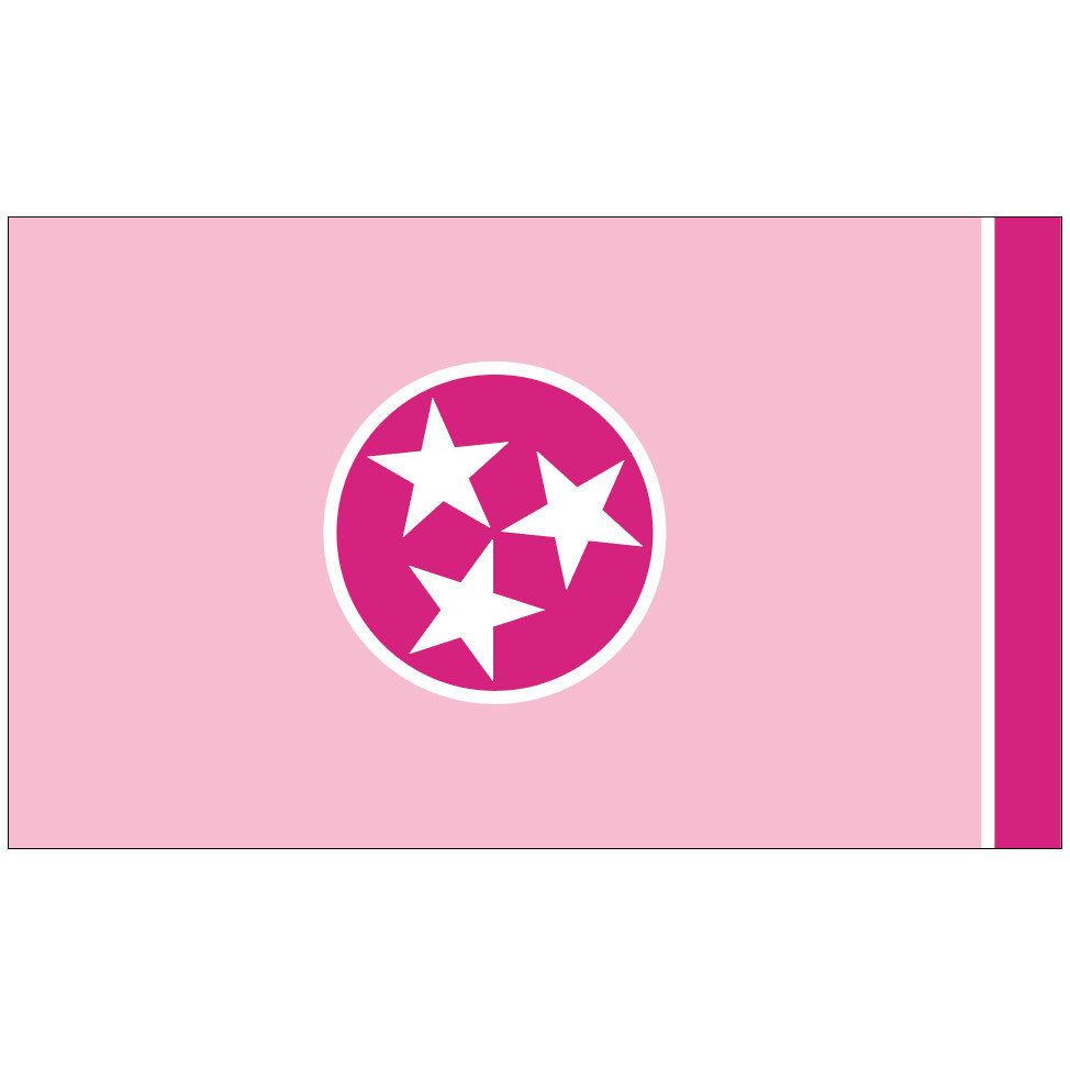 Pink Tennessee 3x5 Foot Custom Flag