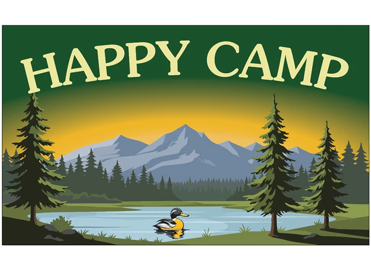 Happy Camp 24x36 Inch Custom Flag