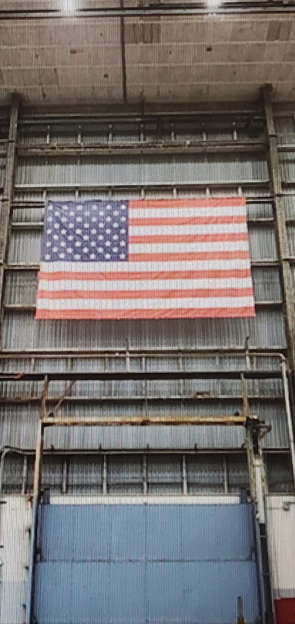 Custom Hanger / Warehouse 12x18 Ft USA Polyester Flag With D Rings 