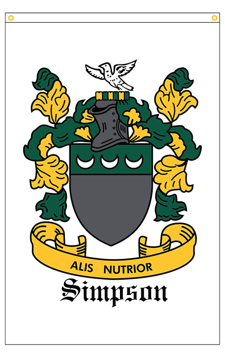 Simpson Family Crest Custom flag- 2x3ft 