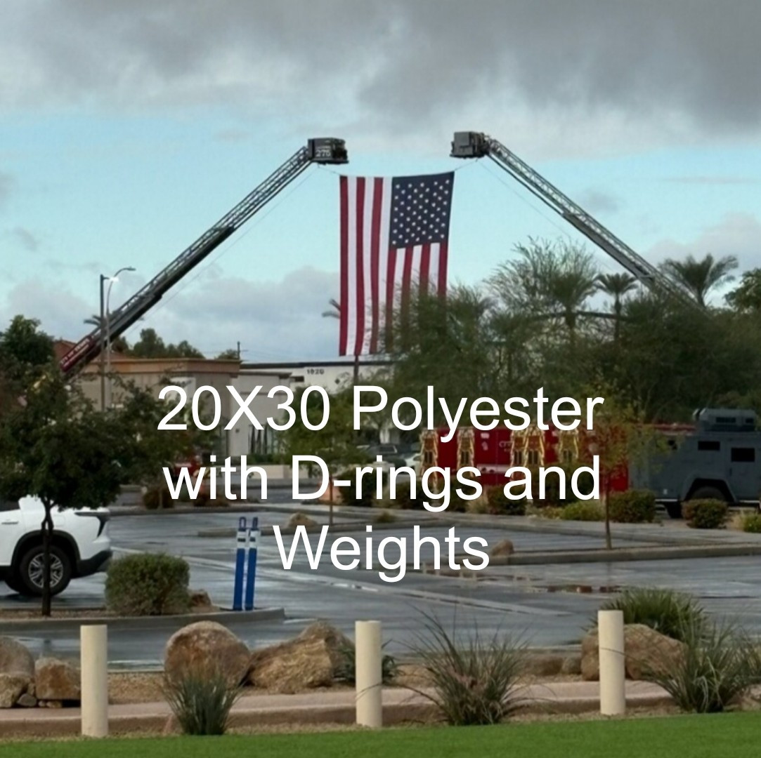 Fire Truck American Flag, Polyester 20x38