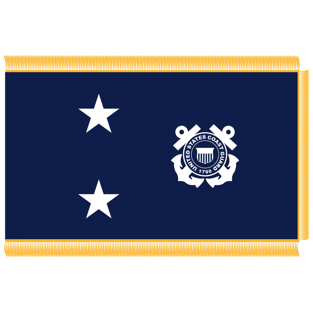 U.S. Coast Guard 2-Star Admiral Fringed Flag