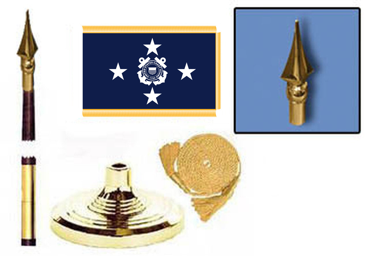 U.S. Coast Guard 4-Star Admiral Fringed Lobby Set