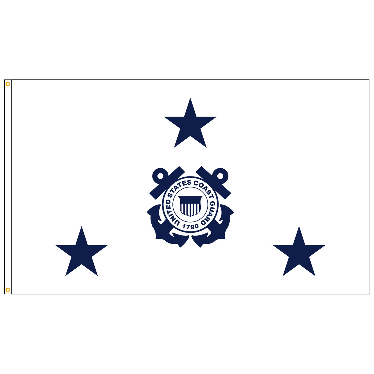 U.S. Coast Guard 3-Star Admiral Flag (non-seagoing)