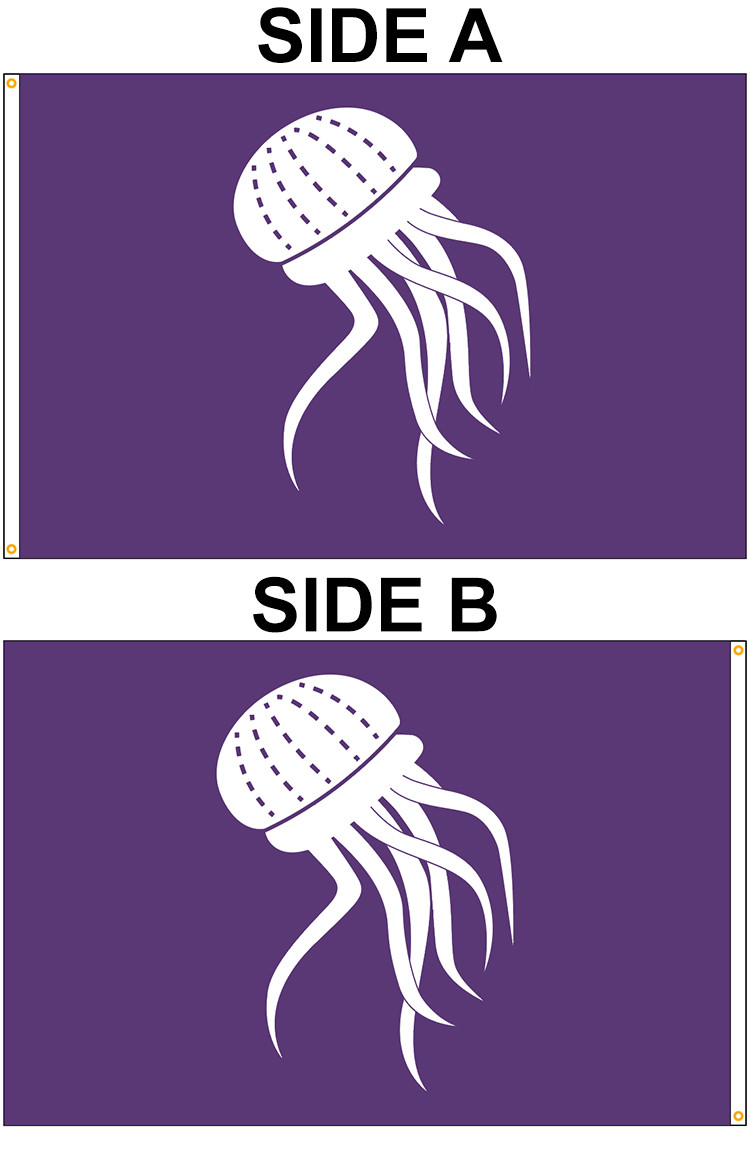 Purple Jelly Fish 2x3 Custom Flag Package ( 6 Flags )