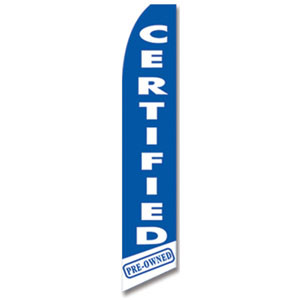 Certified Pre-Owned (Blue) Feather Flag