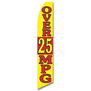 Over 25 MPG Feather Flag