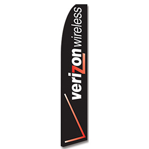 Verizon Wireless (Black) Feather Flag