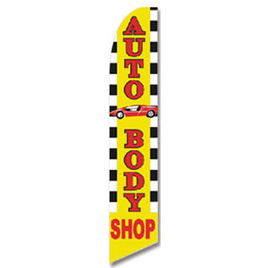 Auto Body Shop Feather Flag