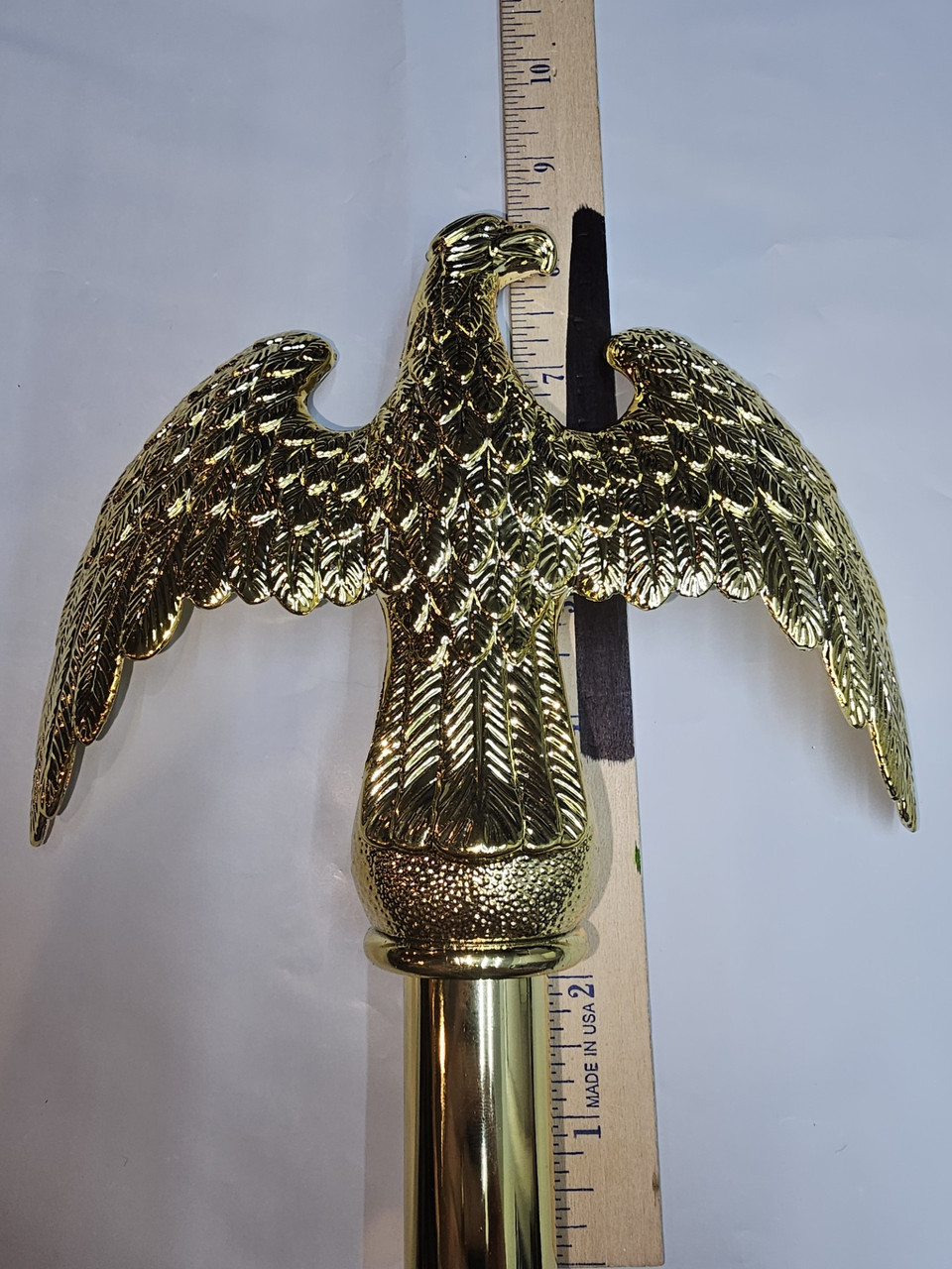 Eagle is 6 3/4 inches without ferrule and 8 inches with ferrule