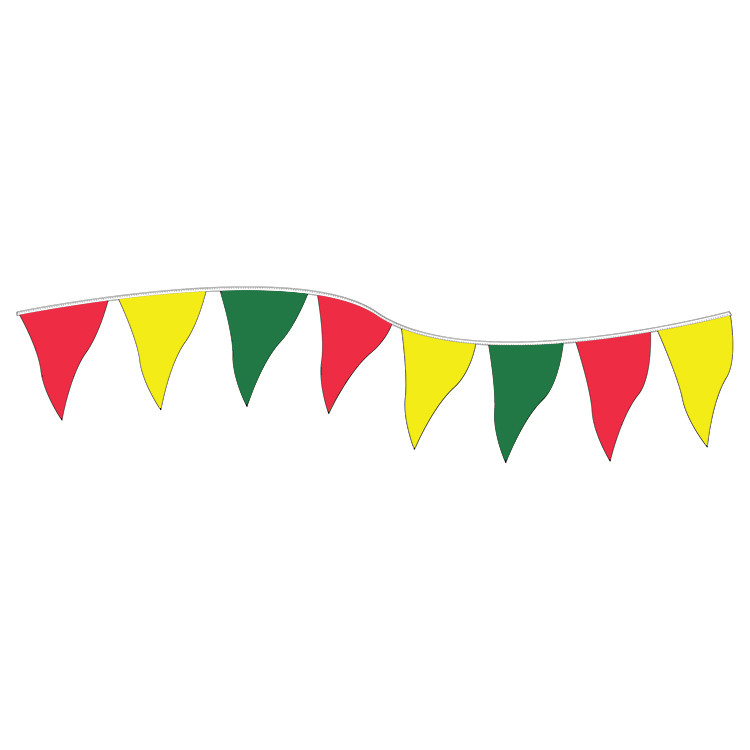Red, Yellow, Green String Pennants