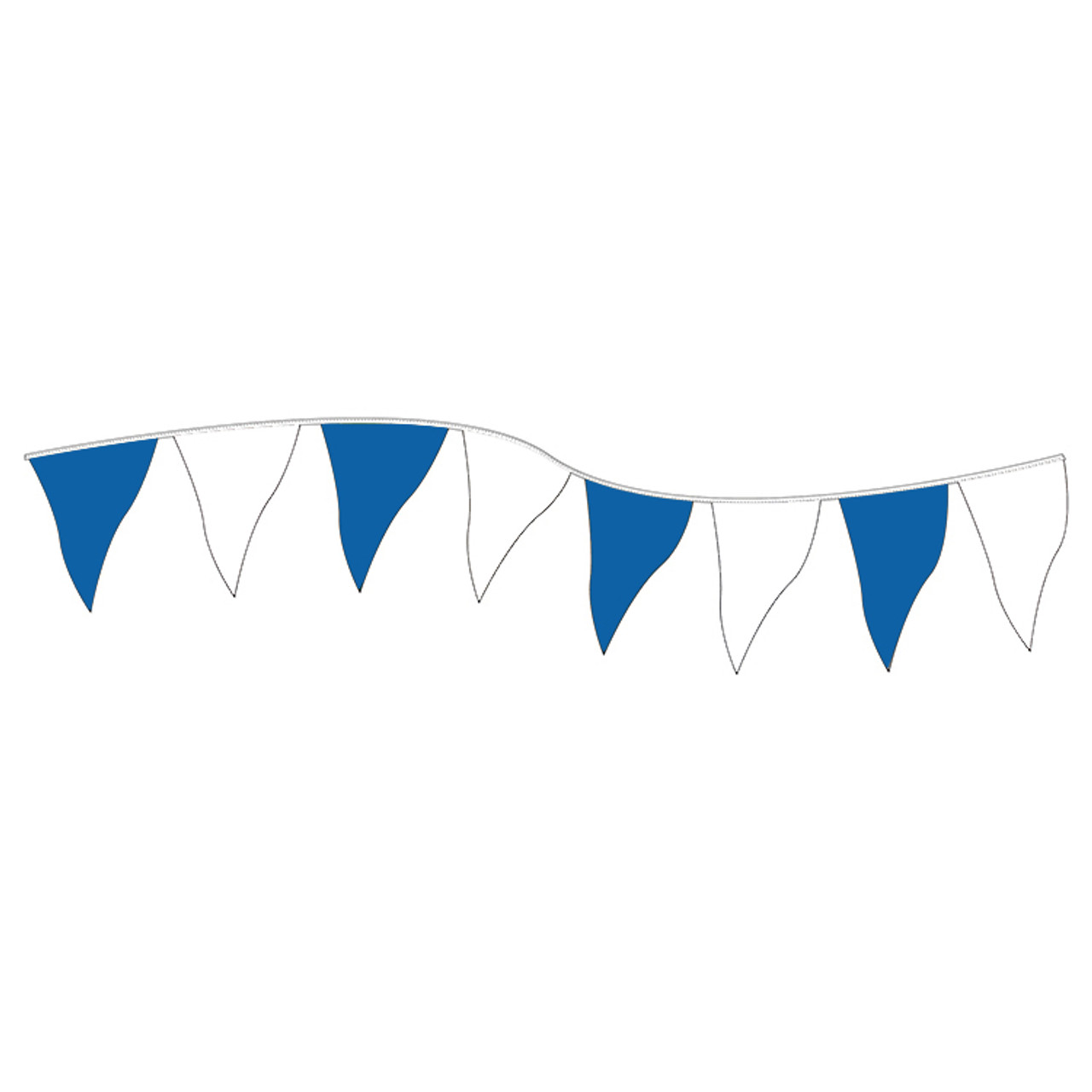 Blue and White string pennant