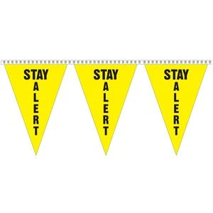 "Stay Alert" String Pennants 