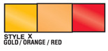 Metallic Gold / Orange / Red Pennants