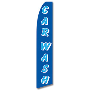 Car Wash - Blue - Feather Flag