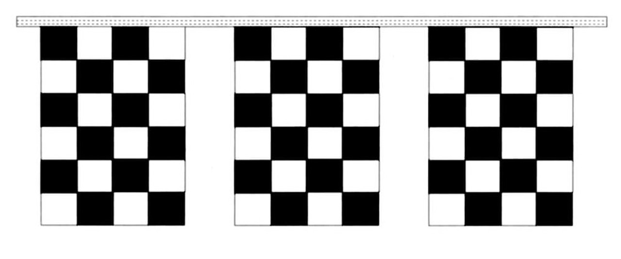 Open (Checkered, White & Checkered) Message Flag