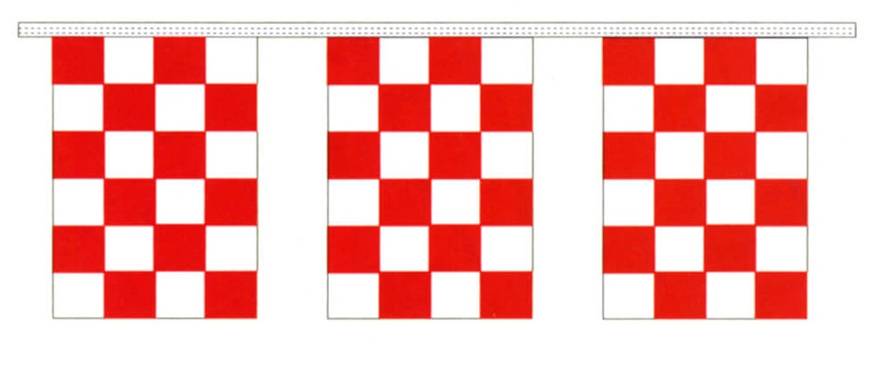 Red and White Checkered Pennants