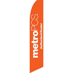 Metro PCS Authorized Dealer (Orange) Feather Flag