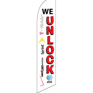 "We Unlock" Feather Flag