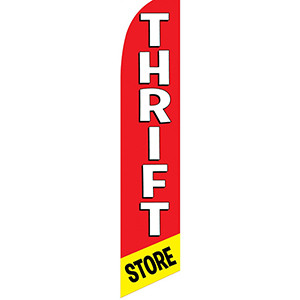Thrift Store Feather Flag