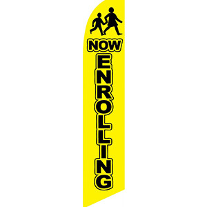 Now Enrolling Feather Flag