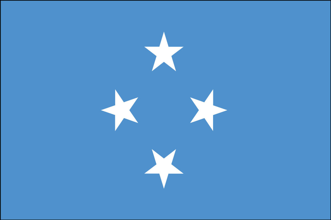 Micronesia - 4" x 6" Miniature Stick Flags