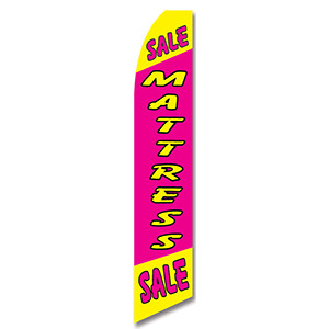 Mattress Sale - Pink and Yellow - Feather Flag
