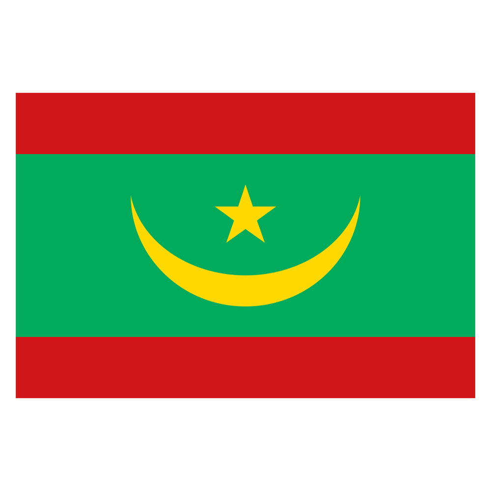 Mauritania - 4" x 6" Miniature Stick Flags