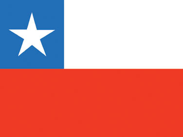 Chile - 4" x 6" Miniature Stick Flags