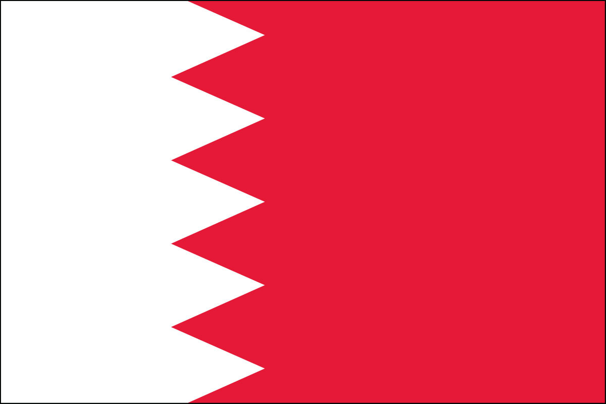 Bahrain - 4" x 6" Minature Stick Flags