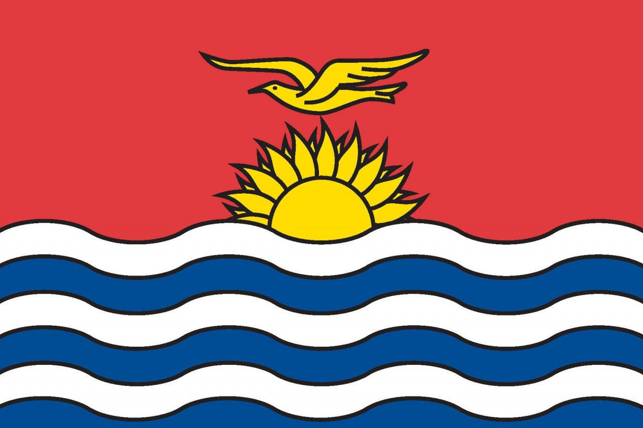 Kiribati - 4" x 6" Miniature Stick Flags