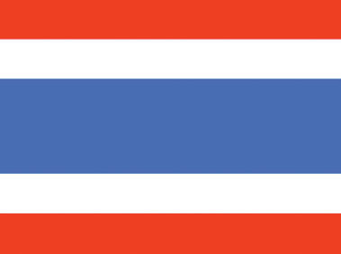 Thailand - 4" x 6" Miniature Stick Flags