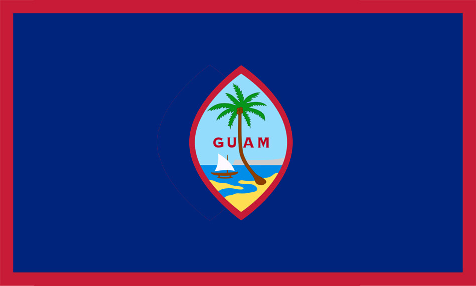 Guam - 4" x 6" Miniature Stick Flags