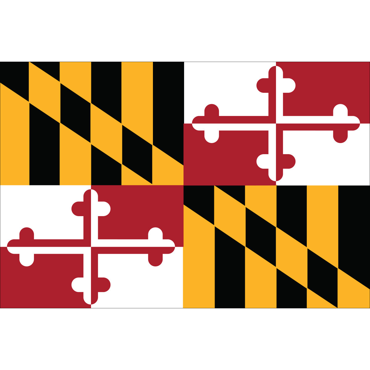 Maryland - 4" x 6" Miniature Stick Flags