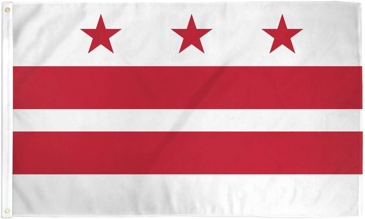 District of Columbia - 4" x 6" Miniature Stick Flags 