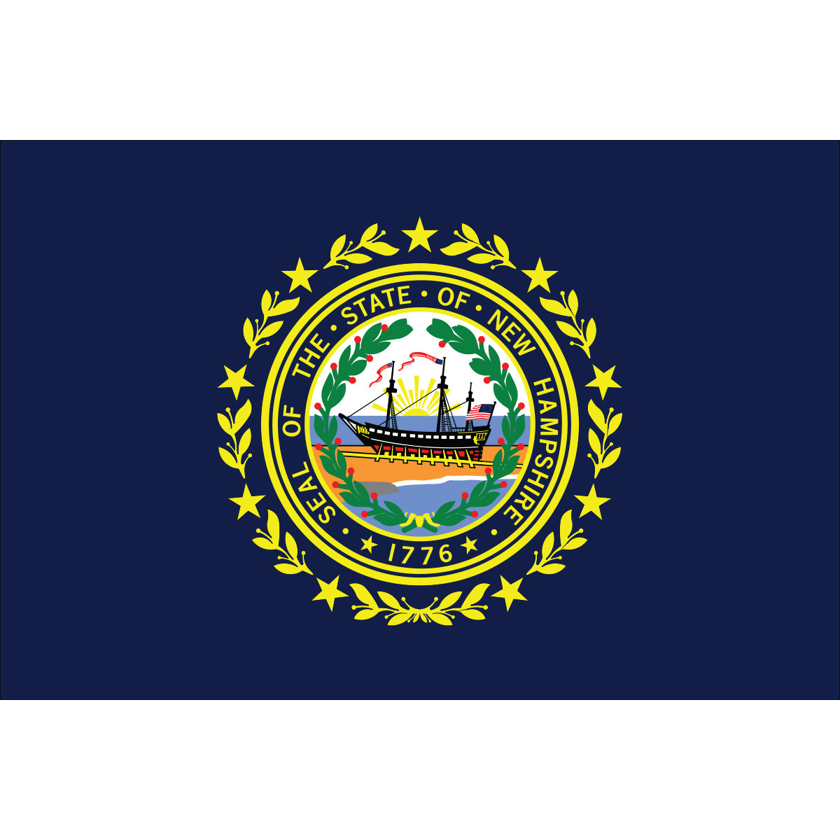 New Hampshire - 4" x 6" Miniature Stick Flags