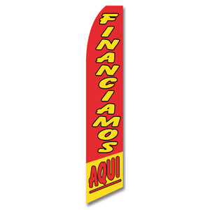 Financiamos Aqui Feather Flag