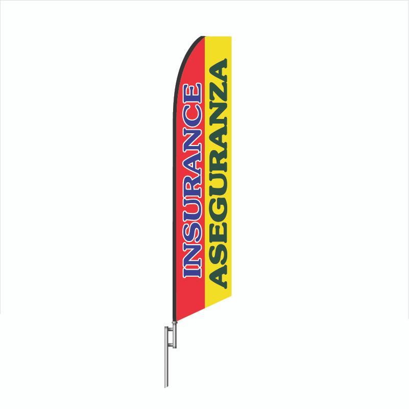 Insurance Aseguranza Swooper Feather Flag
