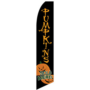 Pumpkins Sold Here Feather Flag