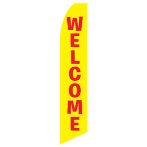 Welcome Feather Flag (Yellow)